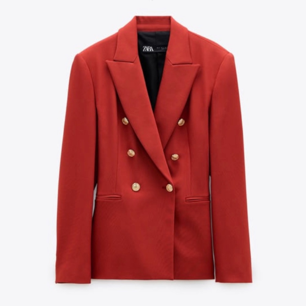 ZARA TAILORED DOUBLE BREASTED BLAZER MEDIUM NWT